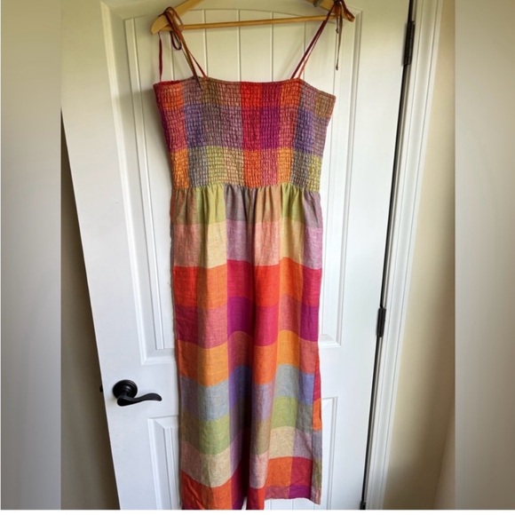 Multicolor Plaid Women's Jumpsuit - Picture 4 of 9